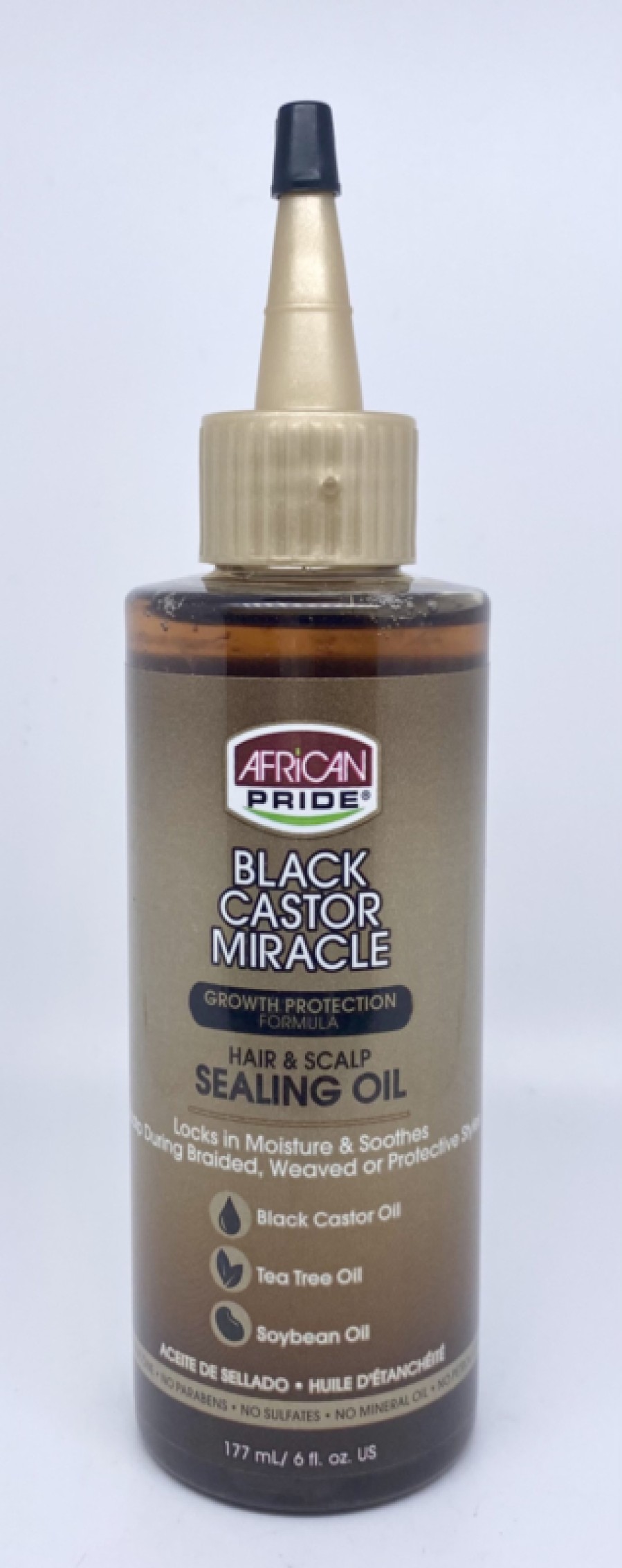 Hair Products Beautifeel | Africa'S Pride Black Castor Miracle Sealing Oil 177Ml(6Fl.Oz.Us)